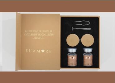 EL‘AMORE Retro 'Jade' graugrüne farbige Kontaktlinse für 6 Monate 1x Paar / 2 Stk Linsen