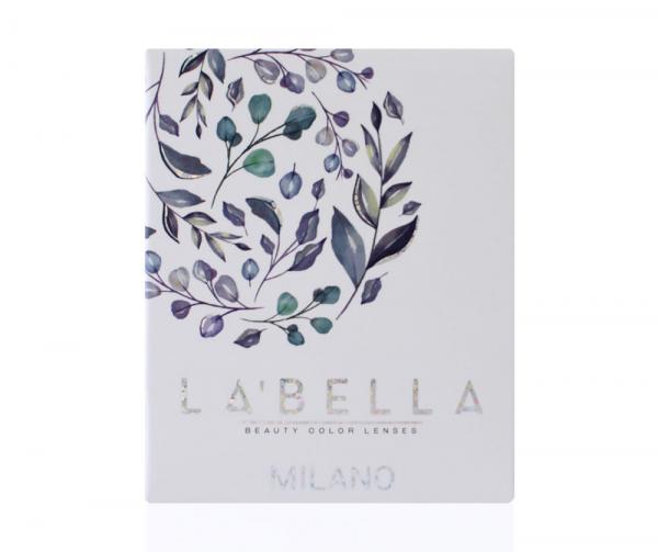 LA’BELLA Milano 'Pearl' blaue farbige Jahreslinsen / 1x Paar / 2 Stk. Linsen