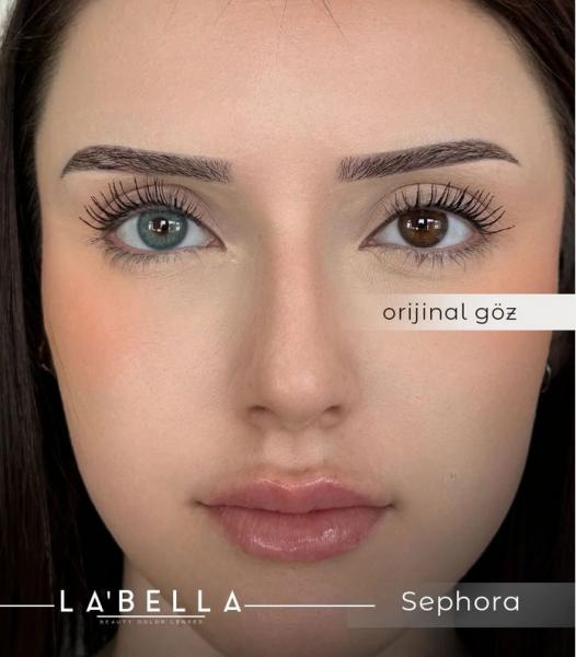 LA’BELLA Premium 'Sephora' green colored contact lenses for 3 Months / 1x Pair / 2 Pcs