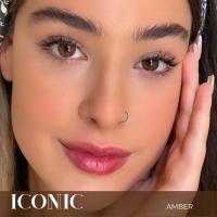 ICONIC 'Amber' braun farbige Kontaktlinse für 3 Monate / 1x Paar/ 2 Stk. Linsen