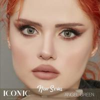 ICONIC 'Angel Green' grün farbige Kontaktlinse für 3 Monate / 1x Paar/ 2 Stk. Linsen