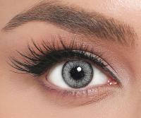 ICONIC 'Snow' grau farbige Kontaktlinse für 3 Monate / 1x Paar/ 2 Stk. Linsen