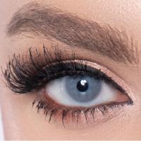 LA’BELLA Milano 'Pixie Gray' graue farbige Jahreslinsen / 1x Paar / 2 Stk. Linsen